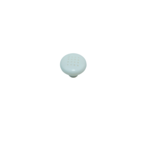 Bouton de meuble rond blanc à décor points