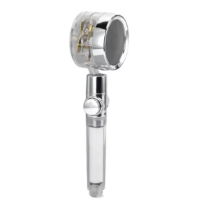 Vortex Hydro Jet High-Pressure Filtered Handheld Shower Head with Built-in Turbo Fan & Pause Switch