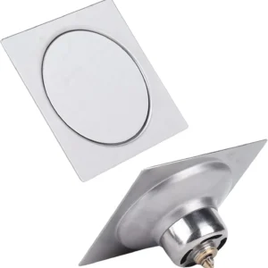 Square Stainless Steel Pop-Up Floor Drain (with Click-Clack Mechanism)
