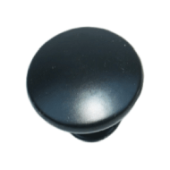 Bouton de meuble rond – noir mat